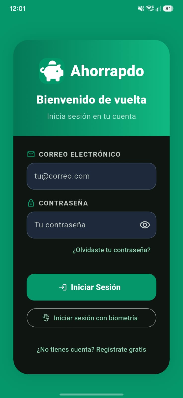 Inicio de sesión de Ahorrapdo